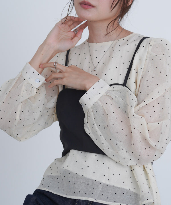 ビスチェSETドットブラウス