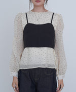 ビスチェSETドットブラウス