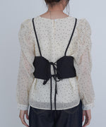 ビスチェSETドットブラウス