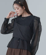 ビスチェSETドットブラウス