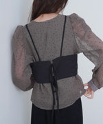 ビスチェSETドットブラウス