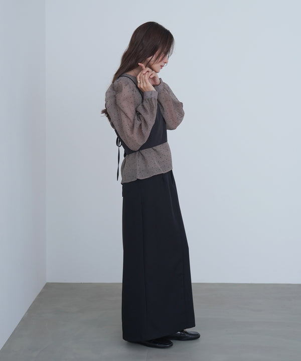 ビスチェSETドットブラウス