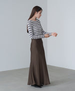 シアーボーダーニットカーディガン