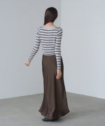 シアーボーダーニットカーディガン