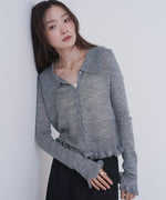 フリルニットカーディガン