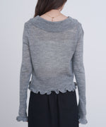 フリルニットカーディガン