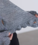 フリルニットカーディガン