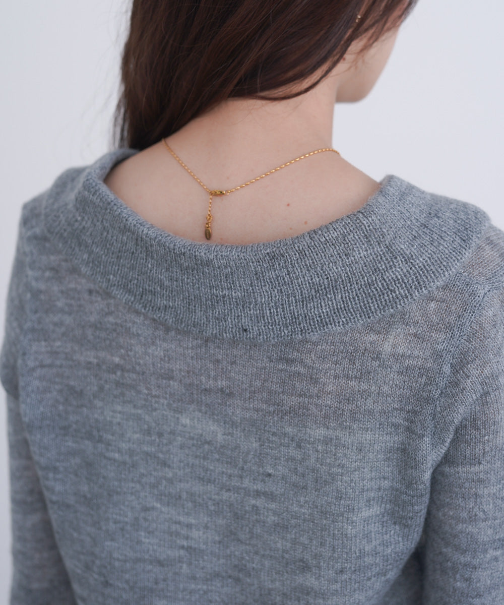 フリルニットカーディガン