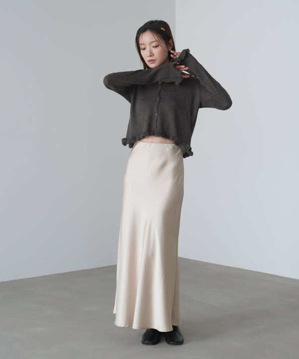 フリルニットカーディガン