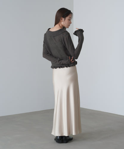 フリルニットカーディガン