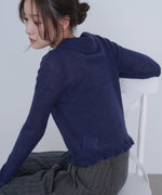 フリルニットカーディガン