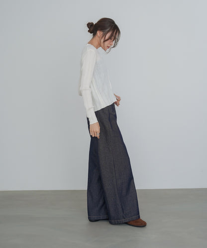 リボンカーディガン