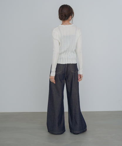 リボンカーディガン