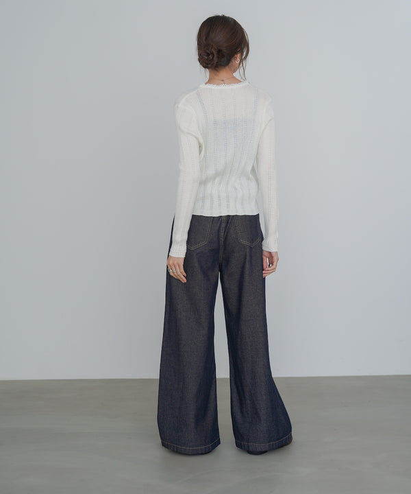 リボンカーディガン