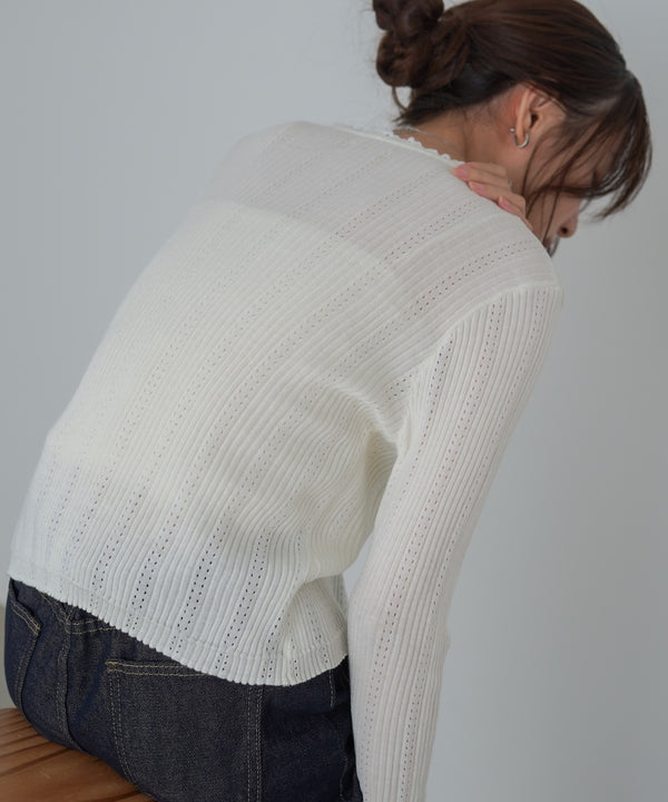 リボンカーディガン