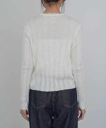 リボンカーディガン