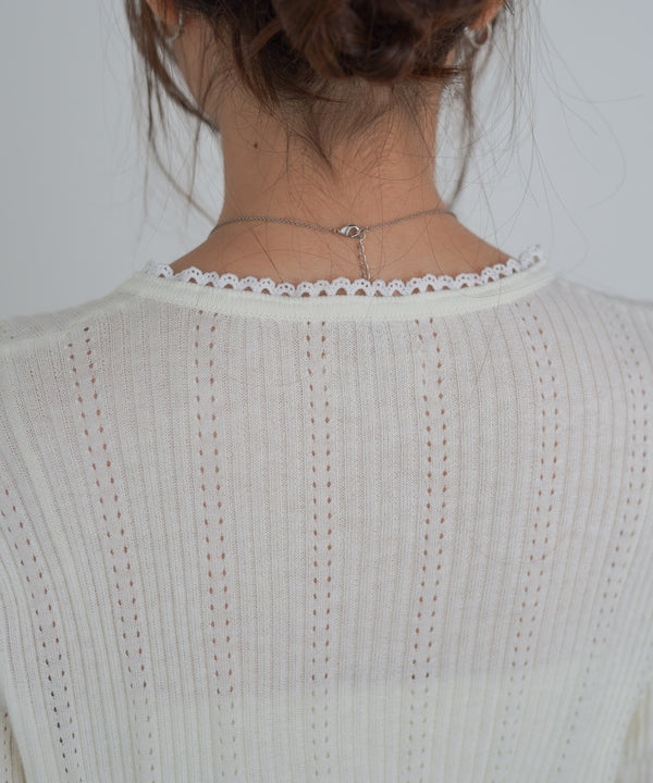 リボンカーディガン