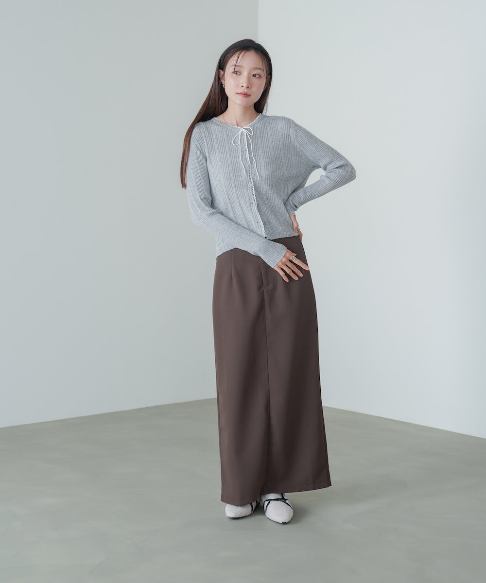 リボンカーディガン