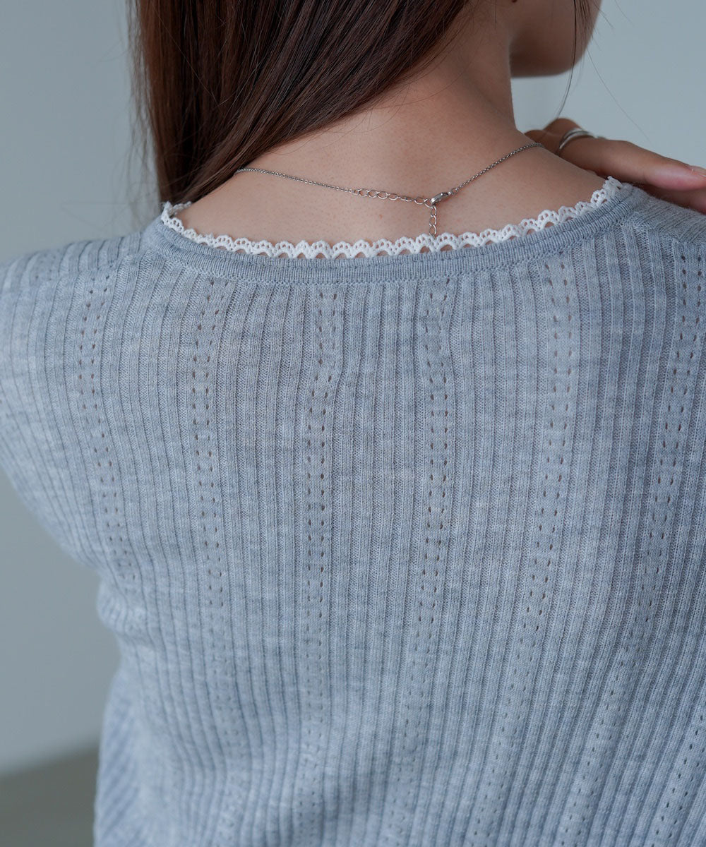 リボンカーディガン