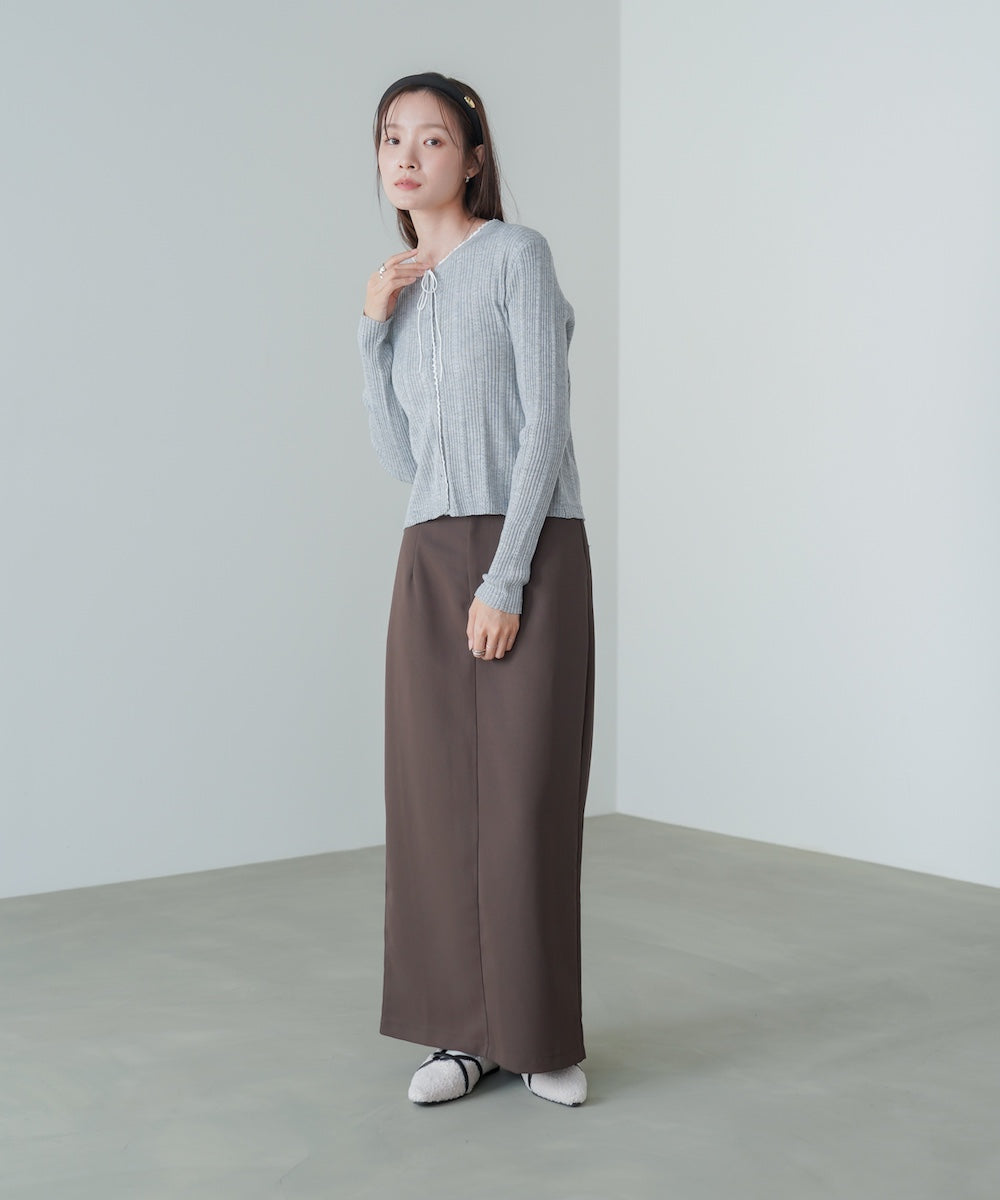 リボンカーディガン