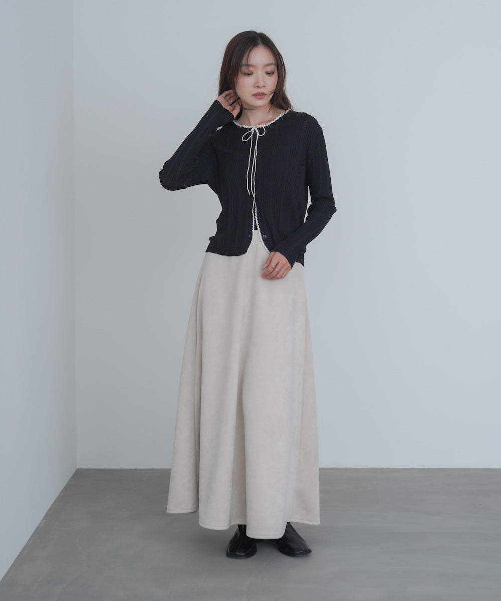 リボンカーディガン