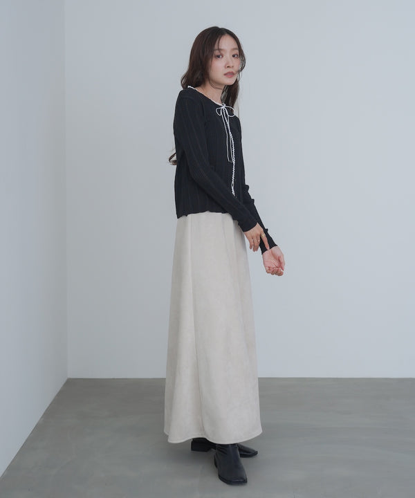 リボンカーディガン