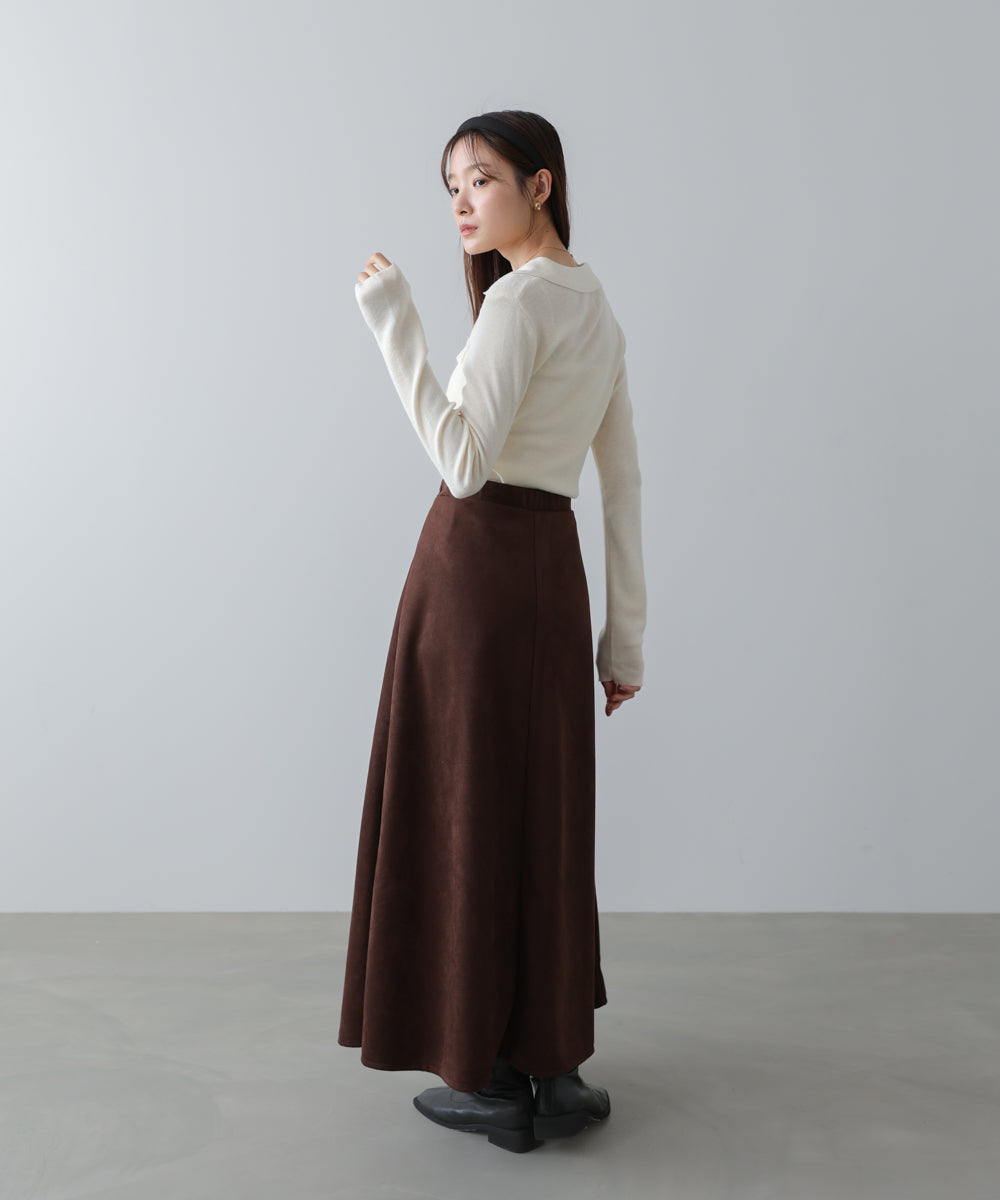 くるみボタンポロニット