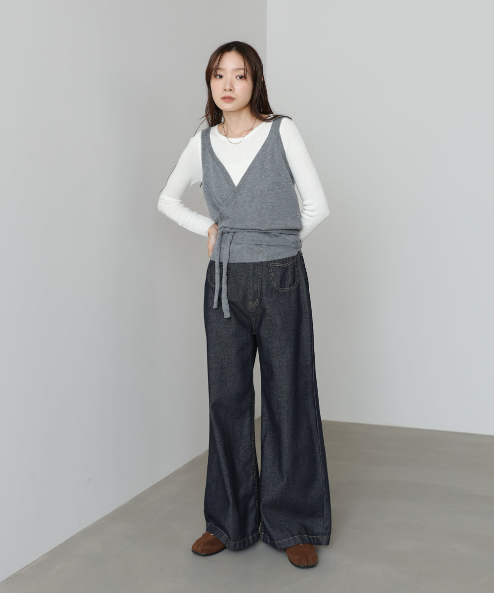 カシュクールベストSETニット