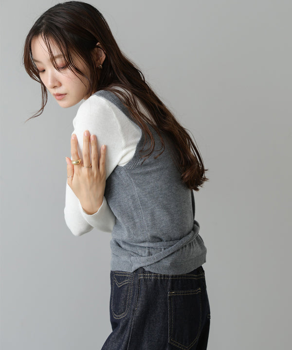 カシュクールベストSETニット