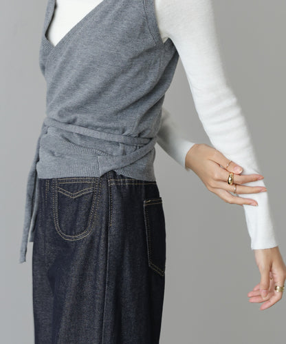 カシュクールベストSETニット