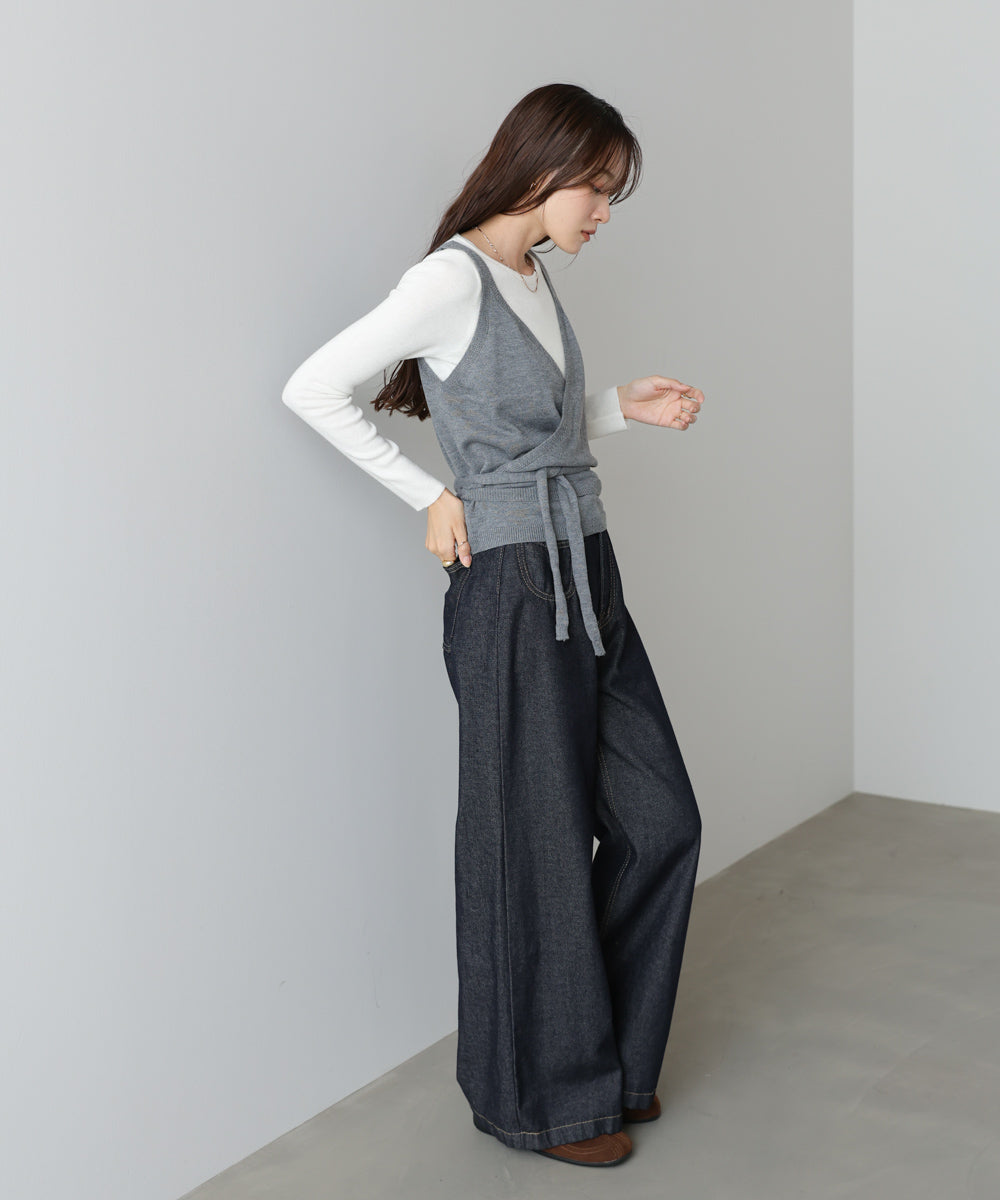 カシュクールベストSETニット