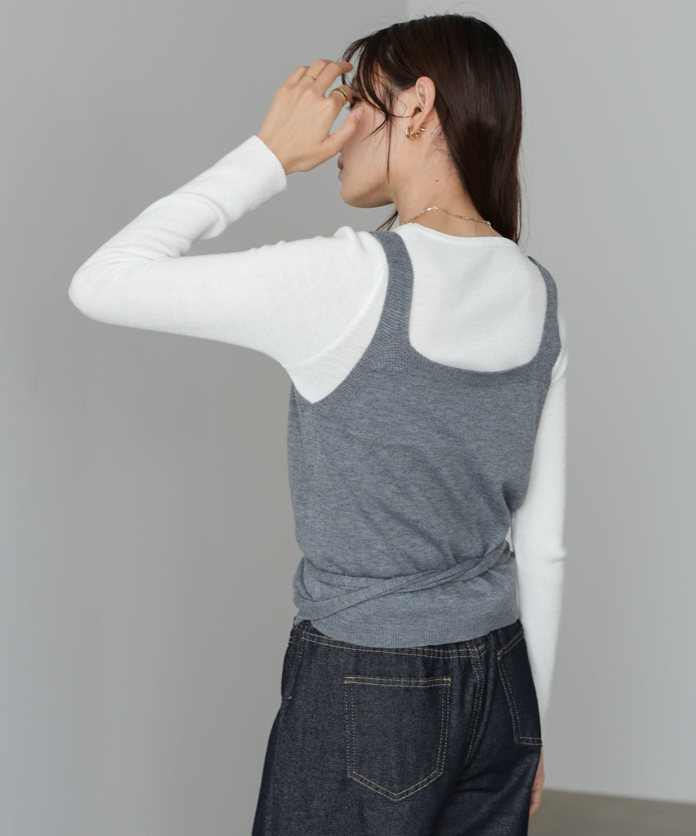 カシュクールベストSETニット