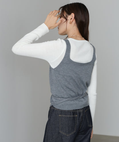 カシュクールベストSETニット