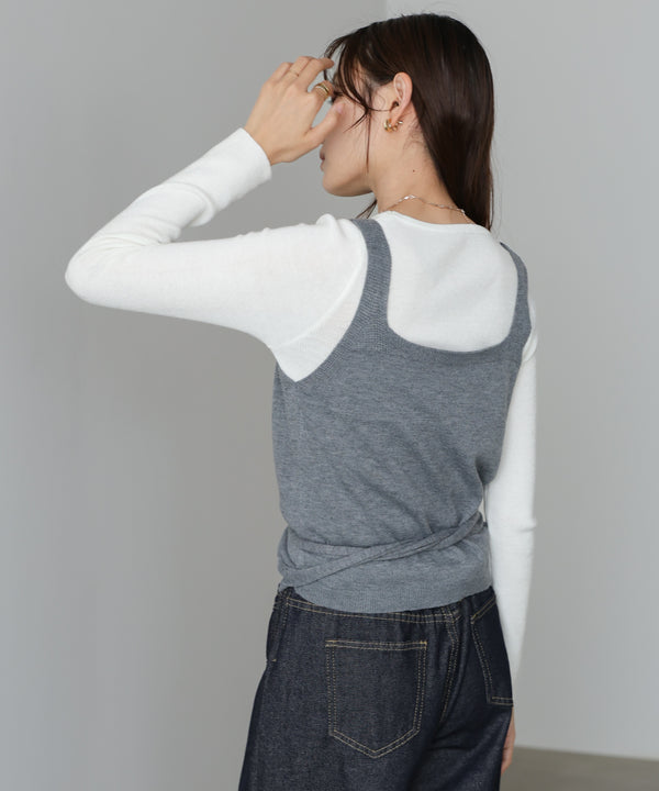 カシュクールベストSETニット