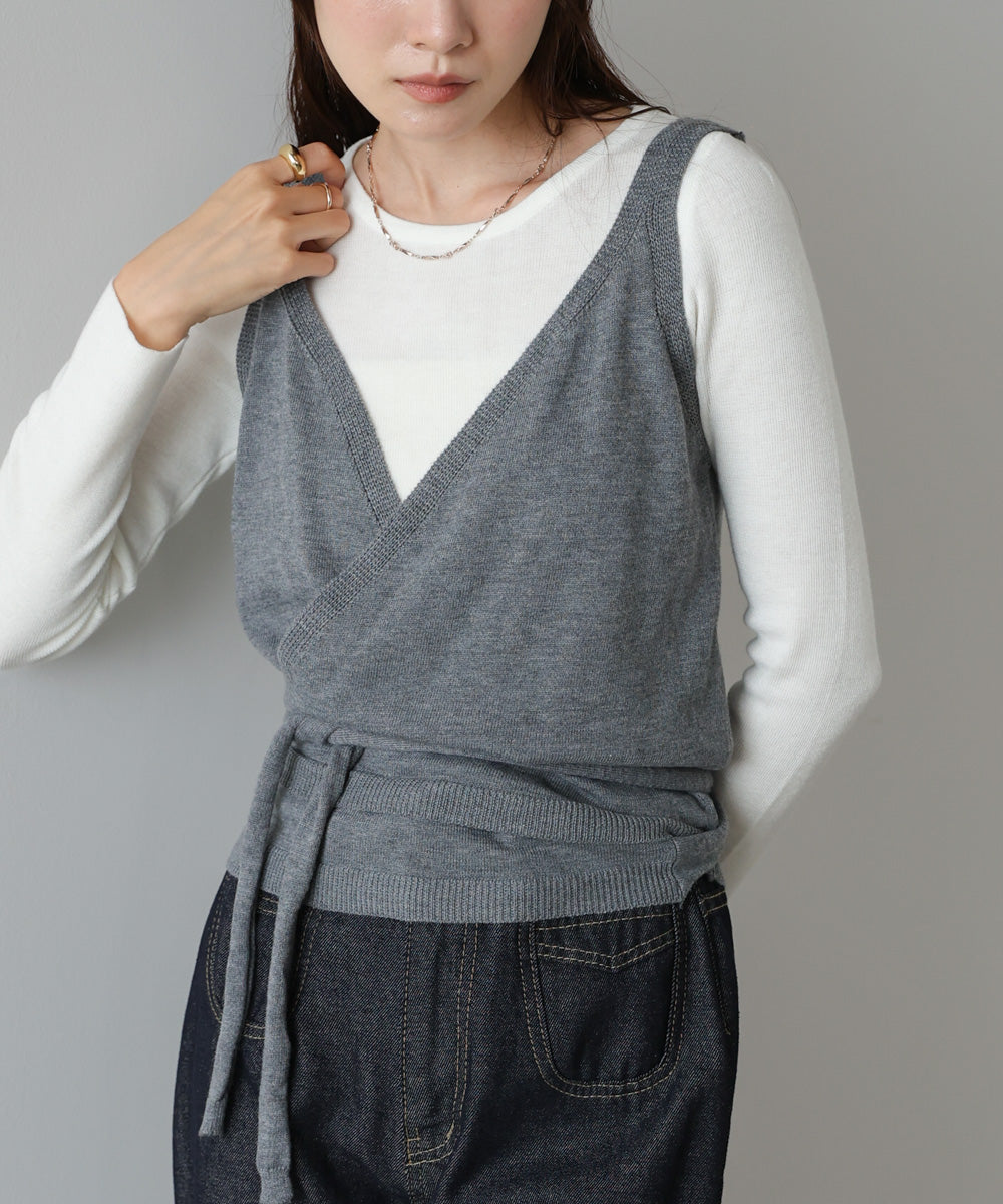 カシュクールベストSETニット