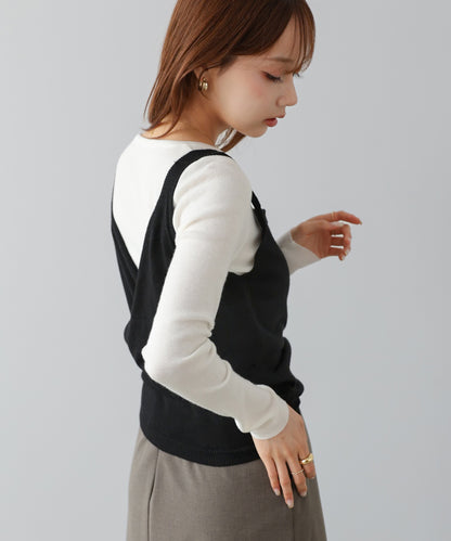 カシュクールベストSETニット