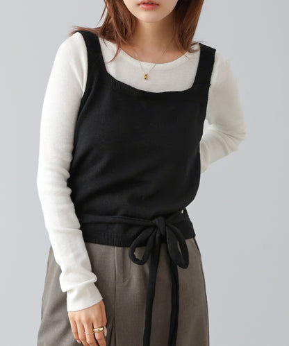 カシュクールベストSETニット