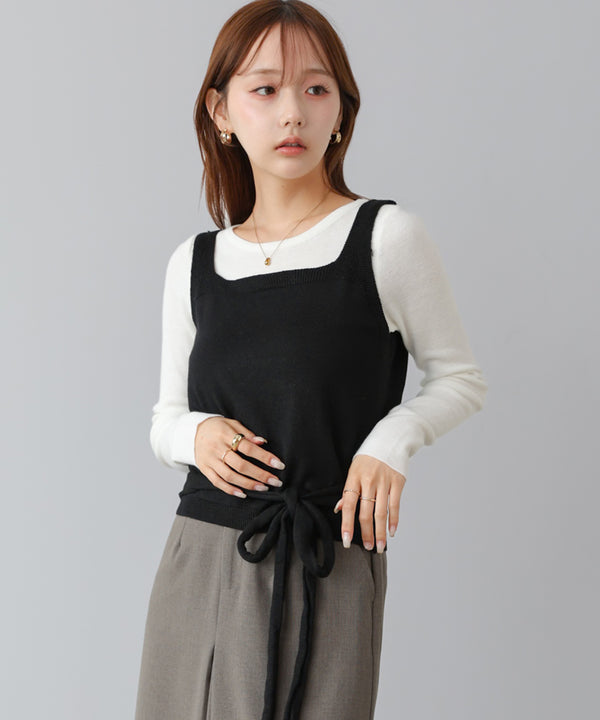 カシュクールベストSETニット