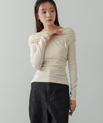 オフショルウエストマークトップス