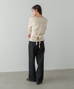 オフショルウエストマークトップス