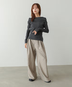 オフショルウエストマークトップス