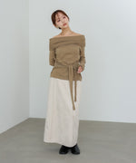 オフショルウエストマークトップス