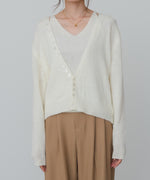 ボタンデザインキャミSETニット