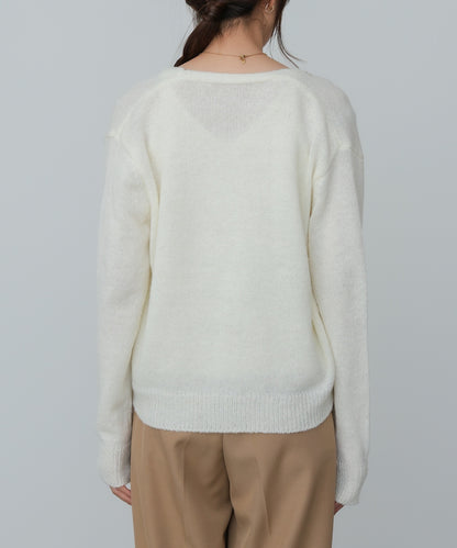 ボタンデザインキャミSETニット