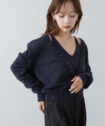 ボタンデザインキャミSETニット