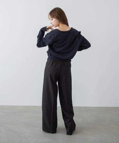 ボタンデザインキャミSETニット