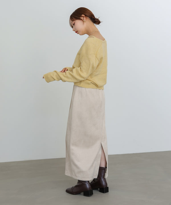 ボタンデザインキャミSETニット