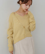 ボタンデザインキャミSETニット