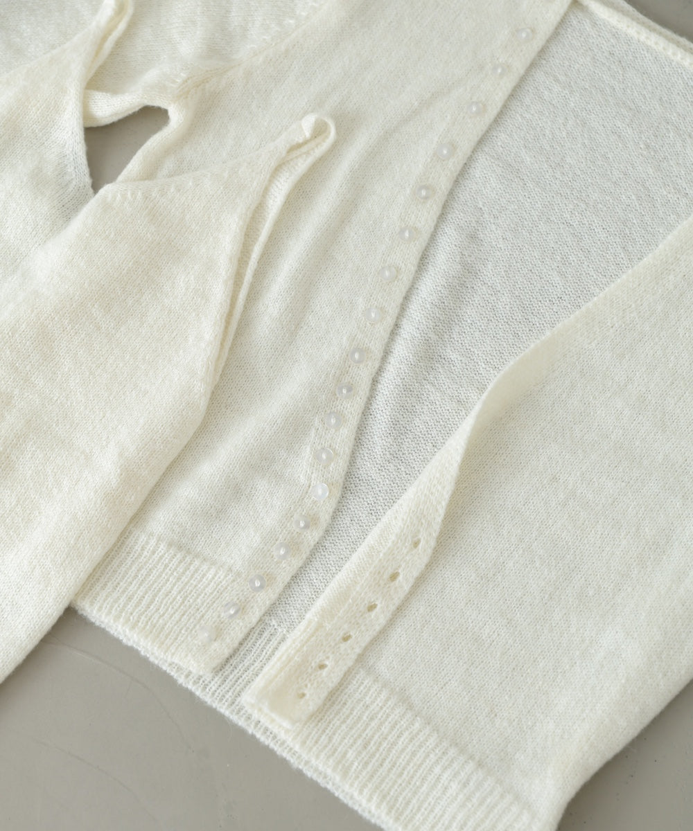 ボタンデザインキャミSETニット