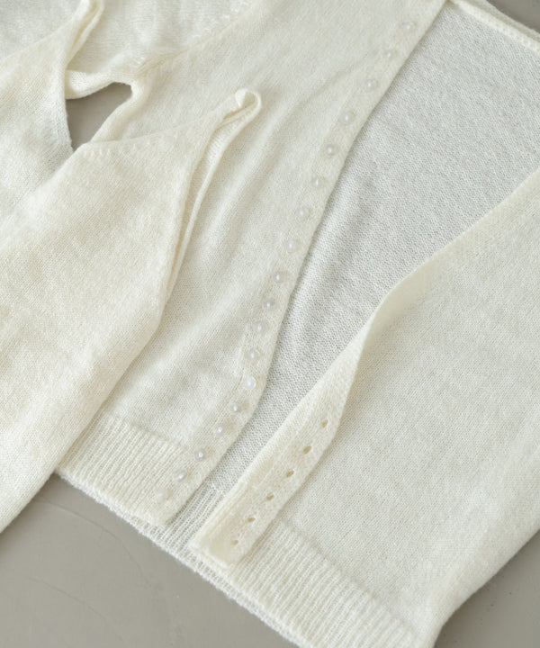 ボタンデザインキャミSETニット